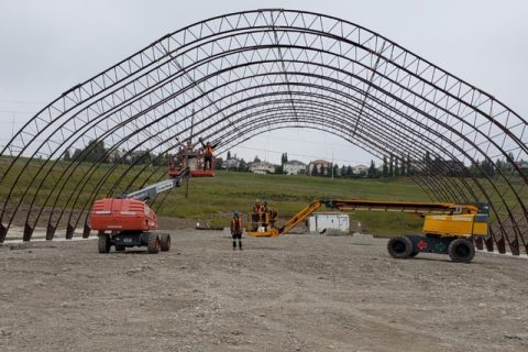 industrial storage warehouse truss structure