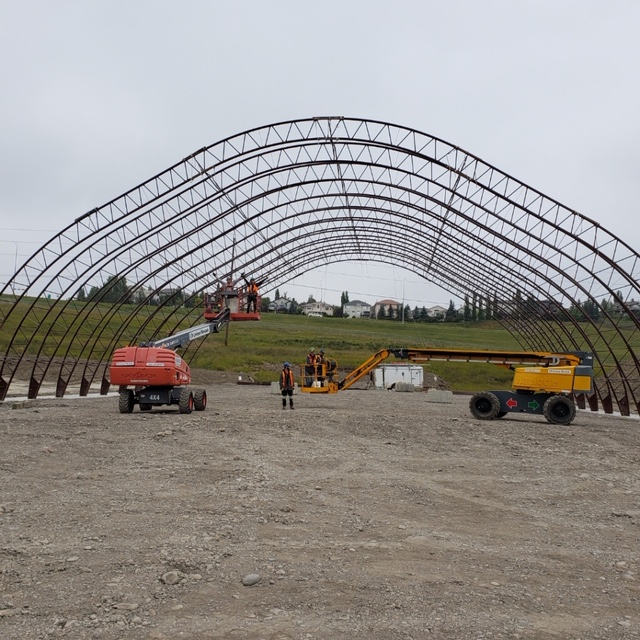 industrial storage warehouse truss structure