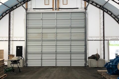 fabric building door