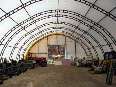 Equipment storage building