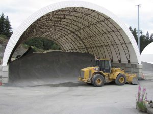 sand storage canvas building