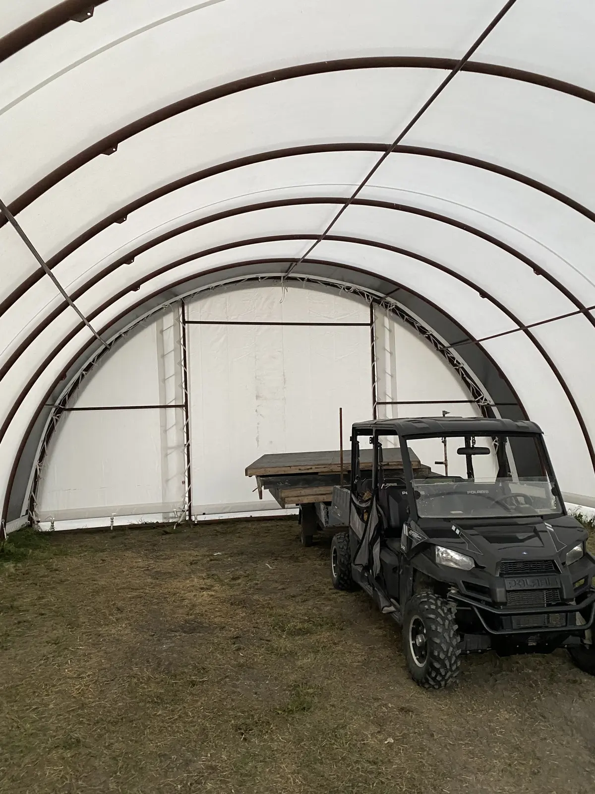 30' portable fabric building
