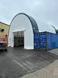 fabric building on seacans