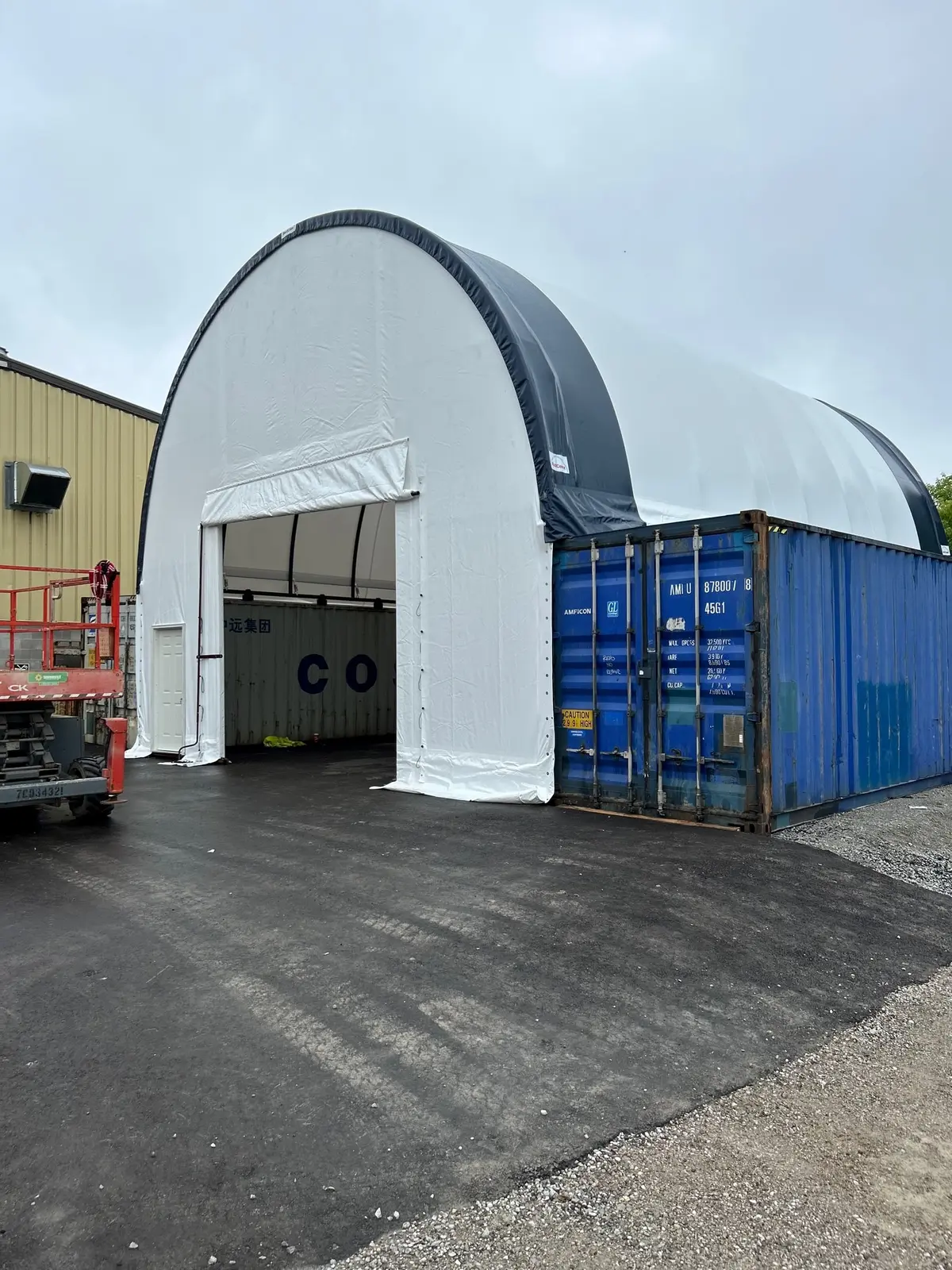 fabric building on seacans