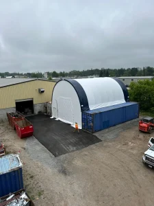 fabric quonset on seacans
