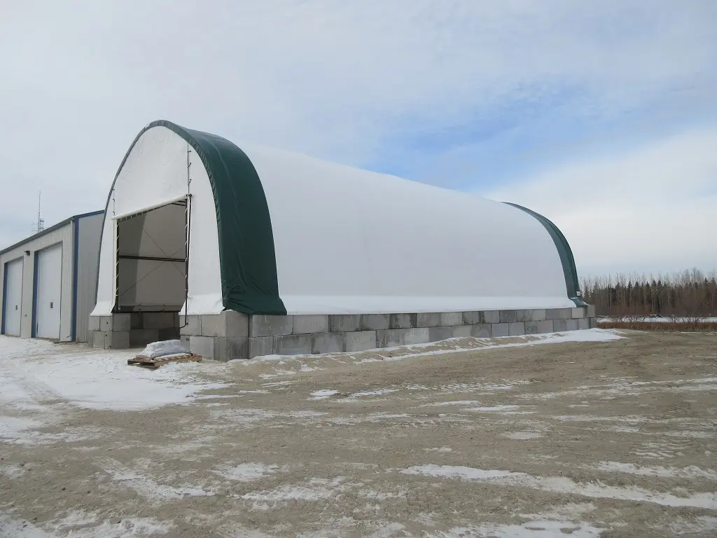 32' fabric sand storage building