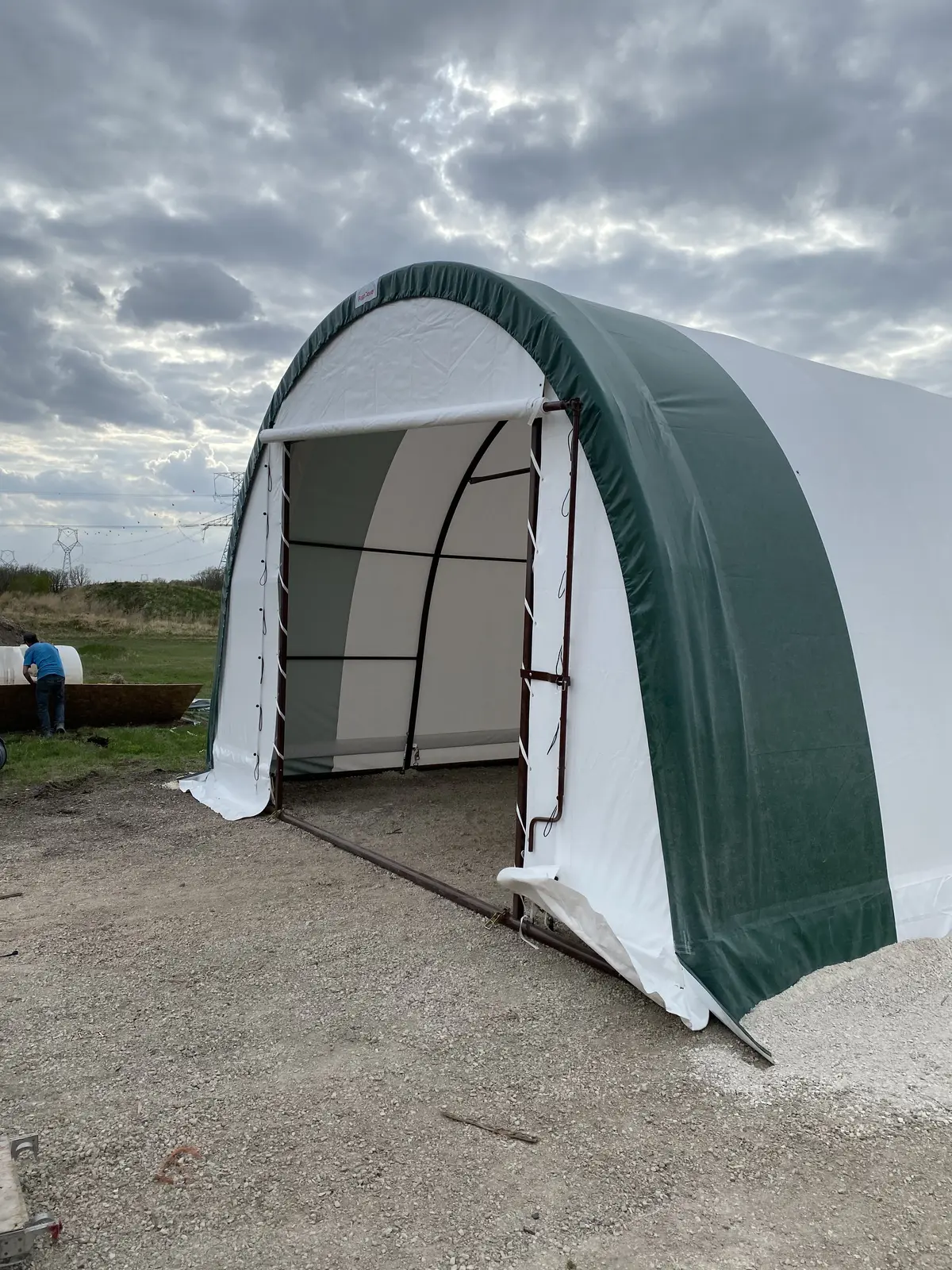 fabric shelter endwall